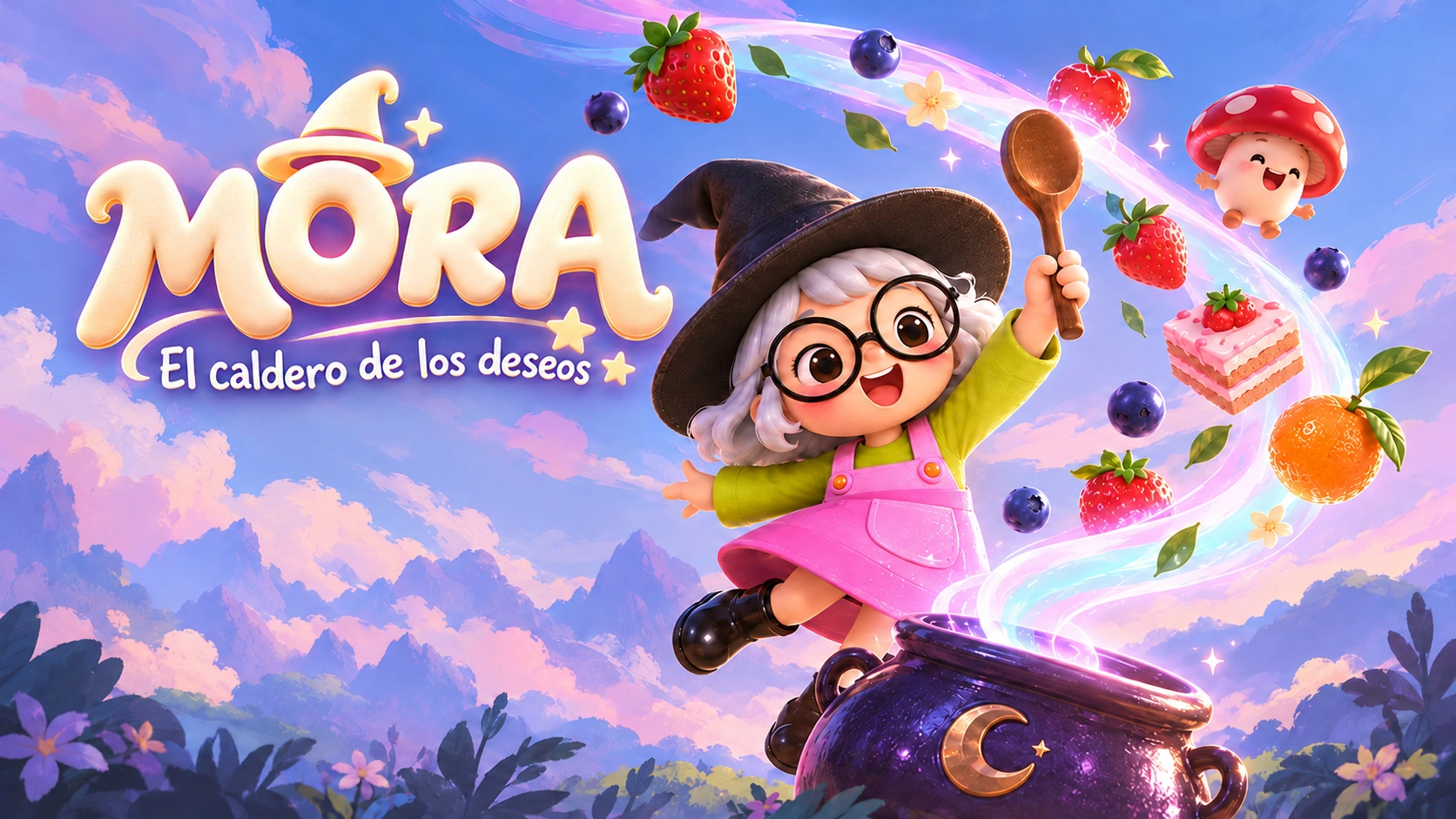 Mora y el caldero de los deseos, entre ingredientes y magia de colores